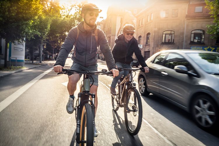 Personen auf Bikes in Hohenems im Bezirk Dornbirn